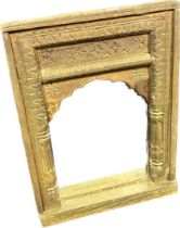 Middle Eastern carved window mirror [81x56cm]