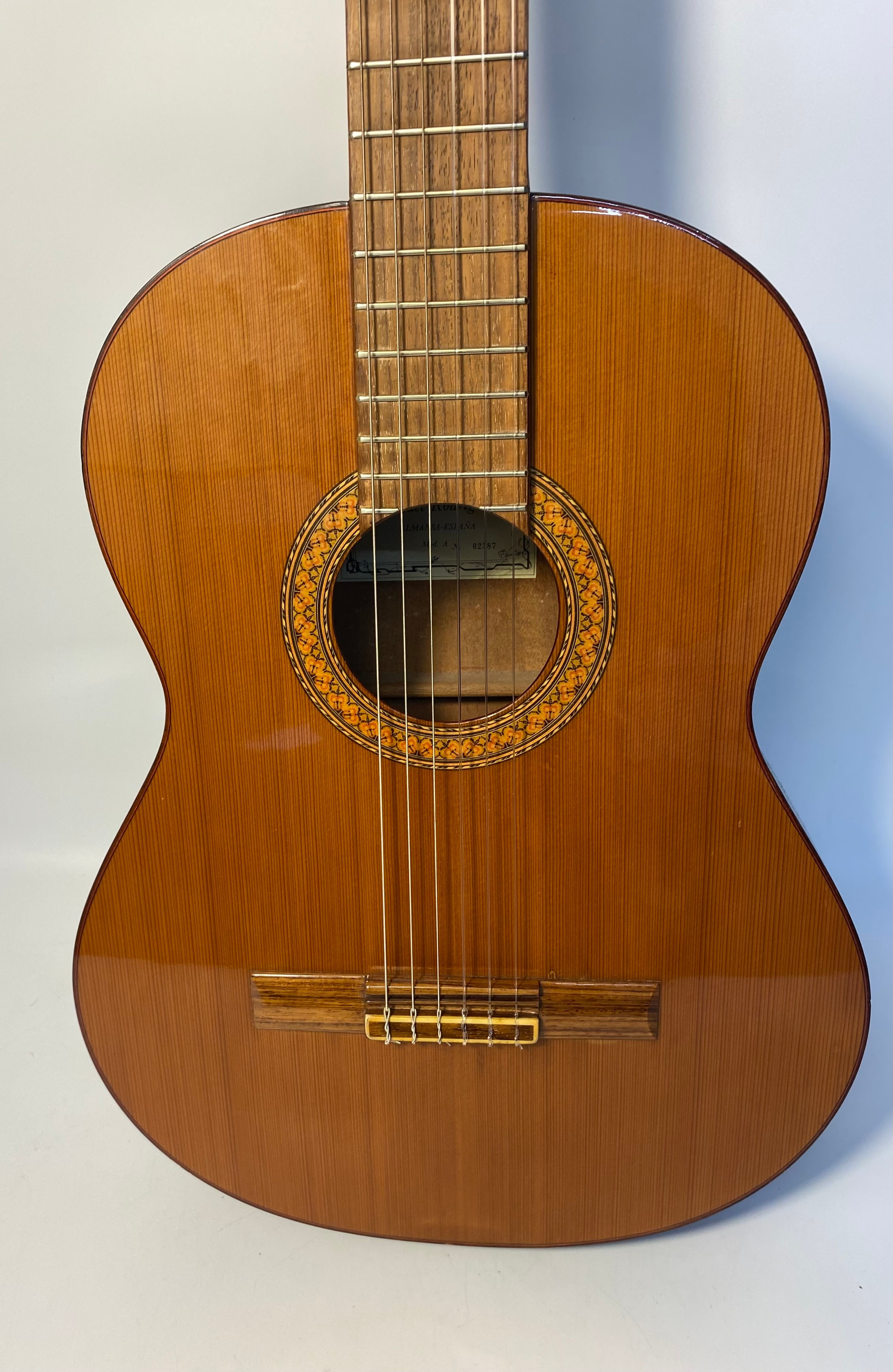 Manuel Rodriguez Model no. 02387 six string acoustic guitar with guitar bag - Image 2 of 6