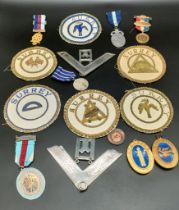 Collection of Masonic Jewels and patches.