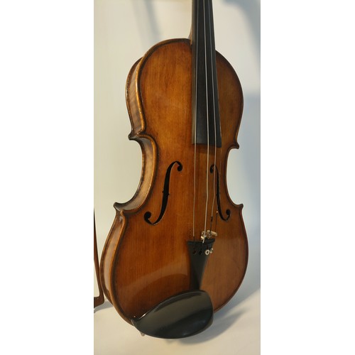 Antique Violin with bow in fitted hard case [60cm] - Bild 6 aus 10