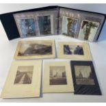 Vntage post card album [mainly Scottish] together with cigarette cards & antique photograph's of