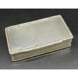 Victorian Birmingham silver snuff box. [1.7x7x4cm]