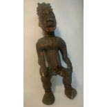 Antique carved African wooden sculpture, Bangwa peoples Cameroon [68cm In height]