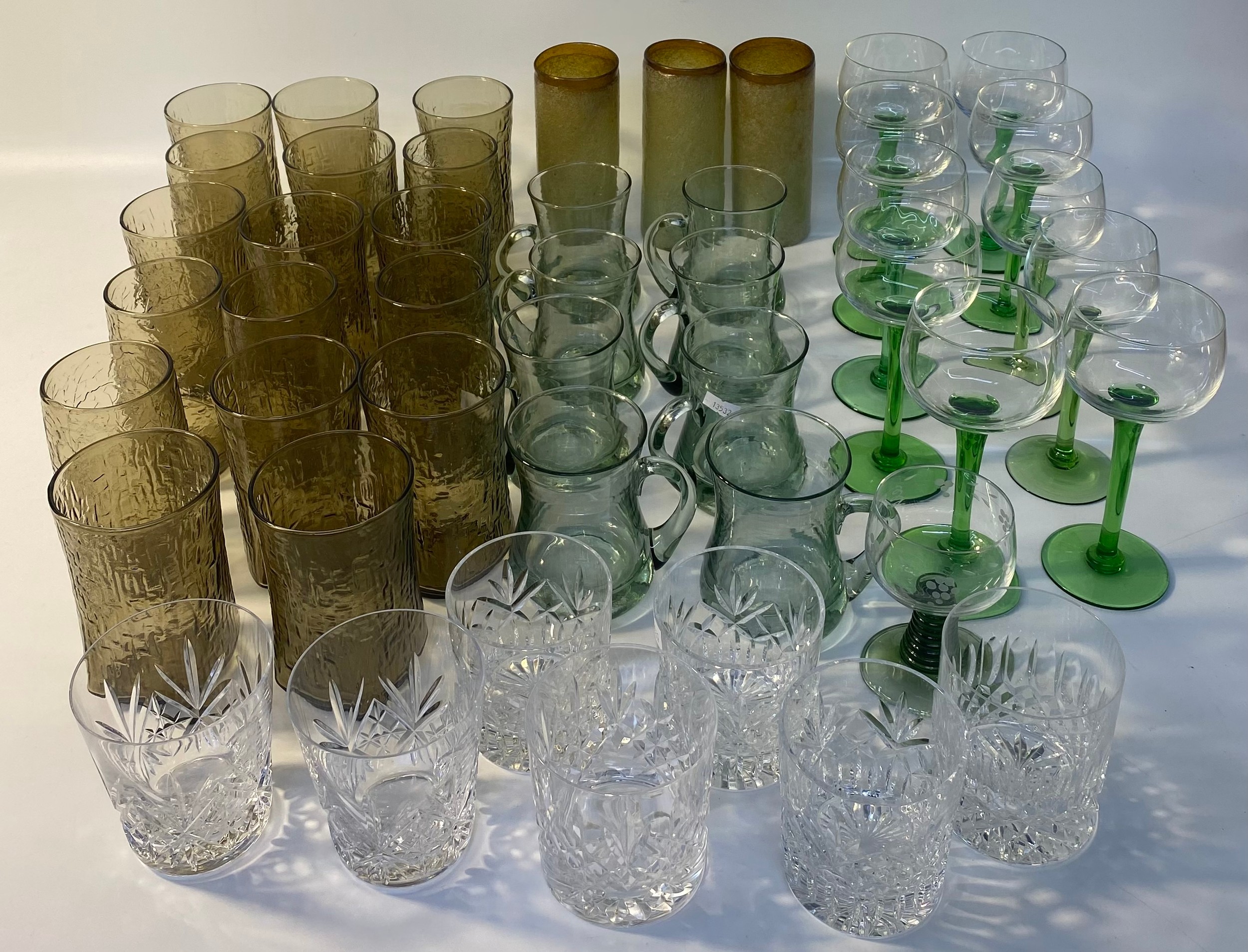 Mid century art glass drinking glasses & art glass glass wine glasses