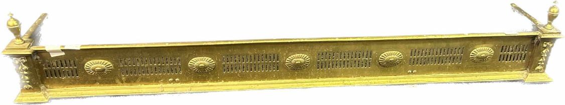 Antique brass fire fender [158x27cm]