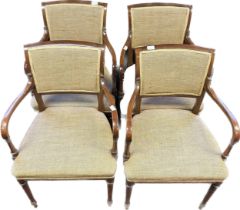 Set of 19th Century armchairs covered in a neutral upholstery