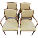 Set of 19th Century armchairs covered in a neutral upholstery