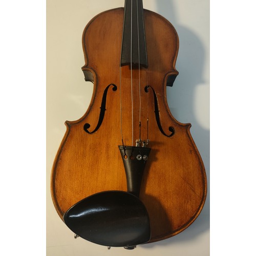 Antique Violin with bow in fitted hard case [60cm] - Bild 4 aus 10