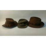 Three collectable hats; to include Indiana Jones replica, fine fur felt hat and an Herbert Johnson