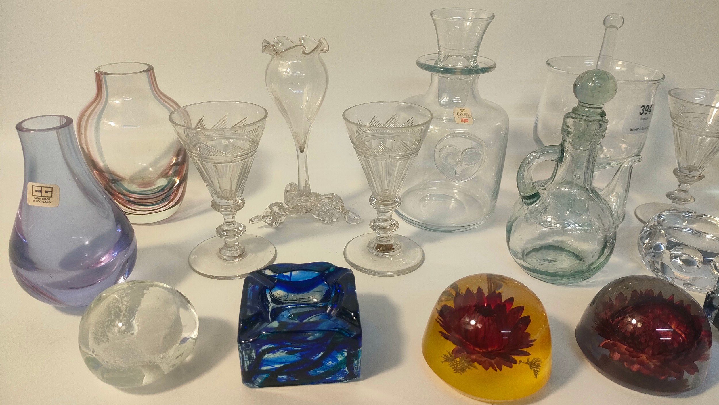 Collection of crystal & glass ware; Scottish John deacon paperweight, Holme guard decanter & - Image 2 of 4