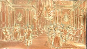 Copper relief in a blackened wooden frame. [34x46cm]