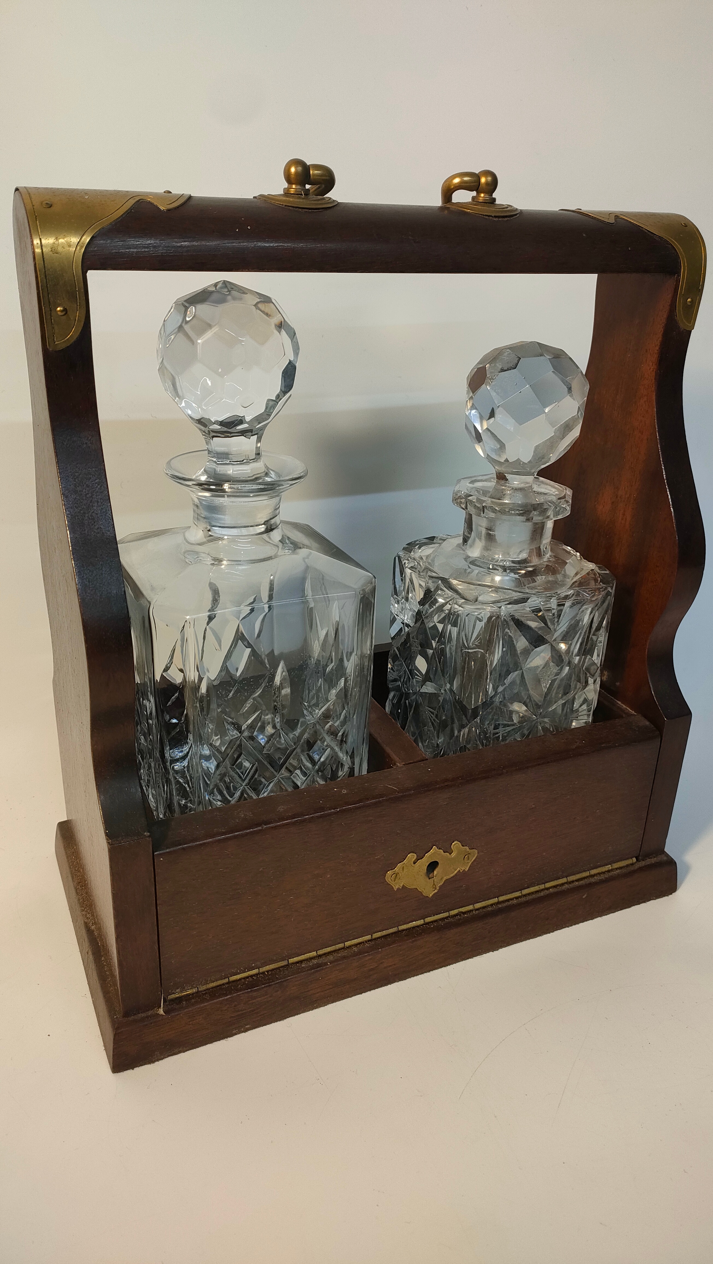 19th century double section decanter tantalus [28x31cm] - Image 2 of 5