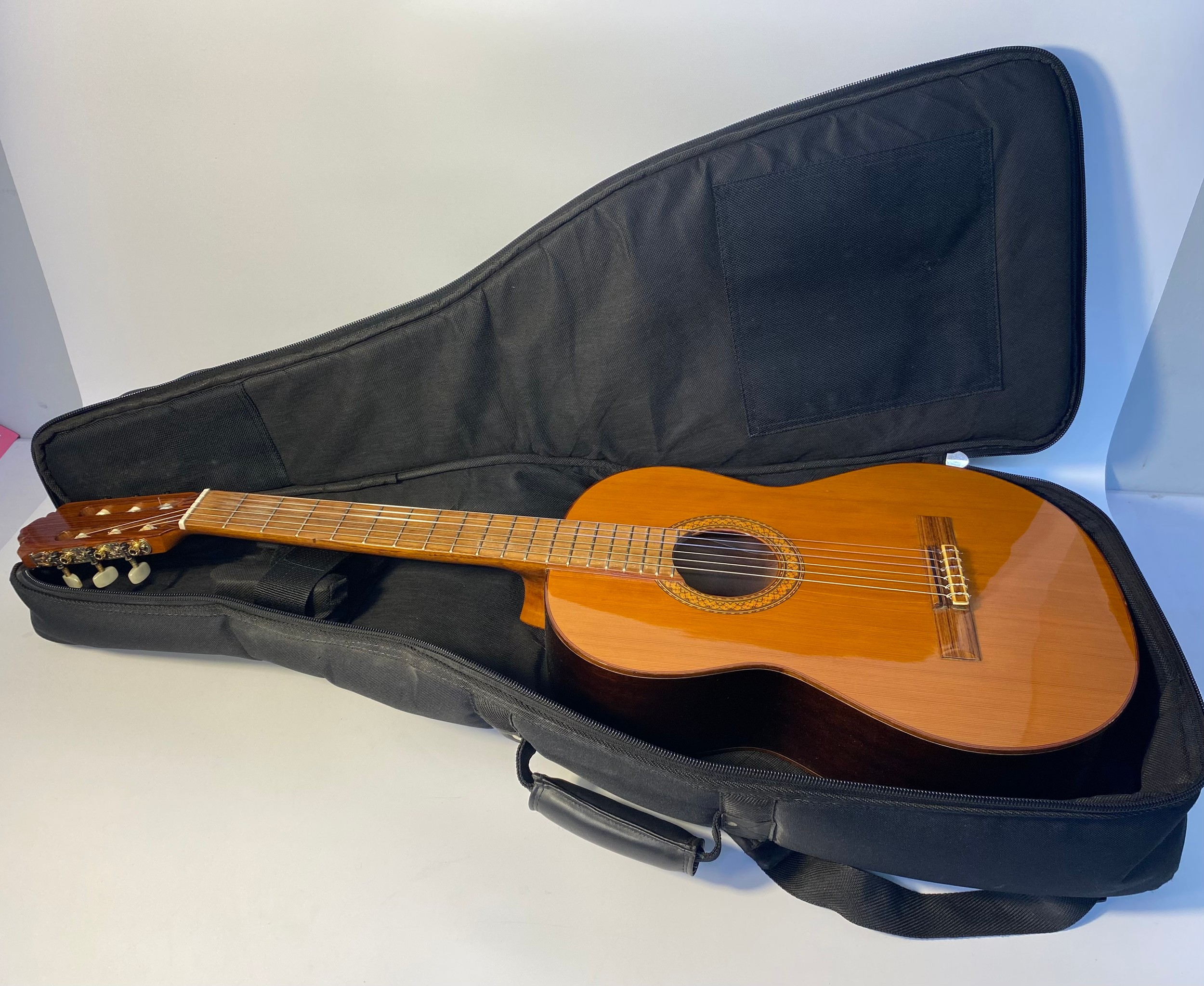 Manuel Rodriguez Model no. 02387 six string acoustic guitar with guitar bag - Image 6 of 6