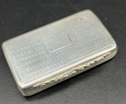 Georgian Birmingham silver snuff box. [1.1X6X3.5CM]