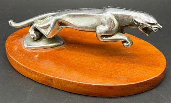 A Vintage c1950's Jaguar car mascot after F.G. Crosby, pear shaped base. Introduced in 1931. [length