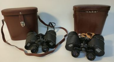 Two pairs of Carl Zeiss Jena model Jenoptem 10x50 binoculars