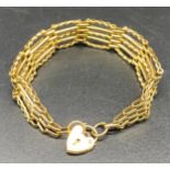 9ct gold 375 hallmarked gate bracelet [10.45g]