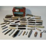 A collection of vintage pen knives & fruit knives