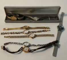 A collection of vintage ladies watches; Rotary & sekonda watches