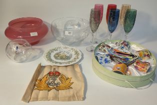 A Collection of art glass & Crystal along with miniature flower pattern cup & saucer set etc ;