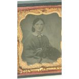 19th Century daguerreotype cased photograph of a young lady [7.5x6cm]