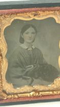 19th Century daguerreotype cased photograph of a young lady [7.5x6cm]