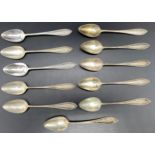 Collection of eleven 833 grade silver tea spoons by Van Kemper dating from 1906-1953 [116.76] grams