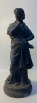 19th Century Large cast iron Greek woman figure [52.5cm]