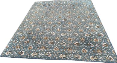 Large blue floral design rug [440x367cm]