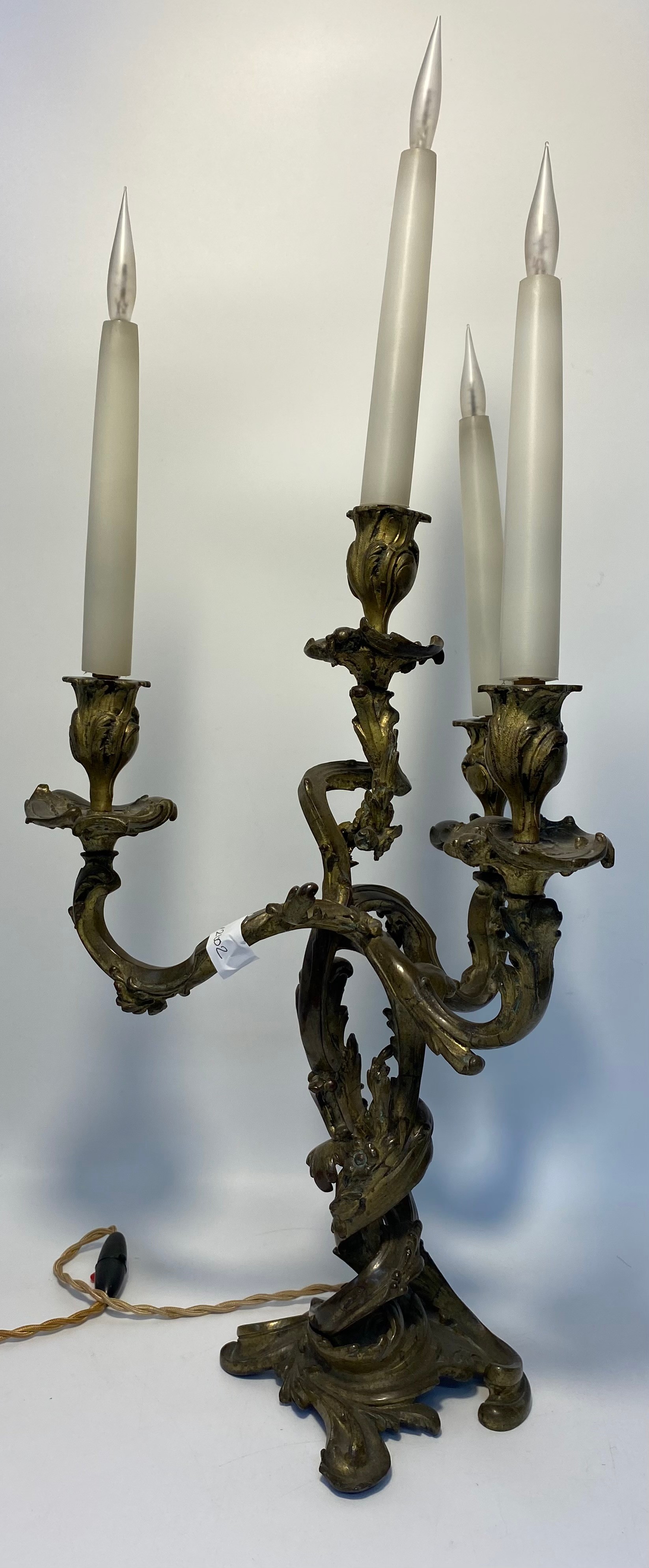 19th century 4 branch candelabra [converted to electric] [47.5cm]