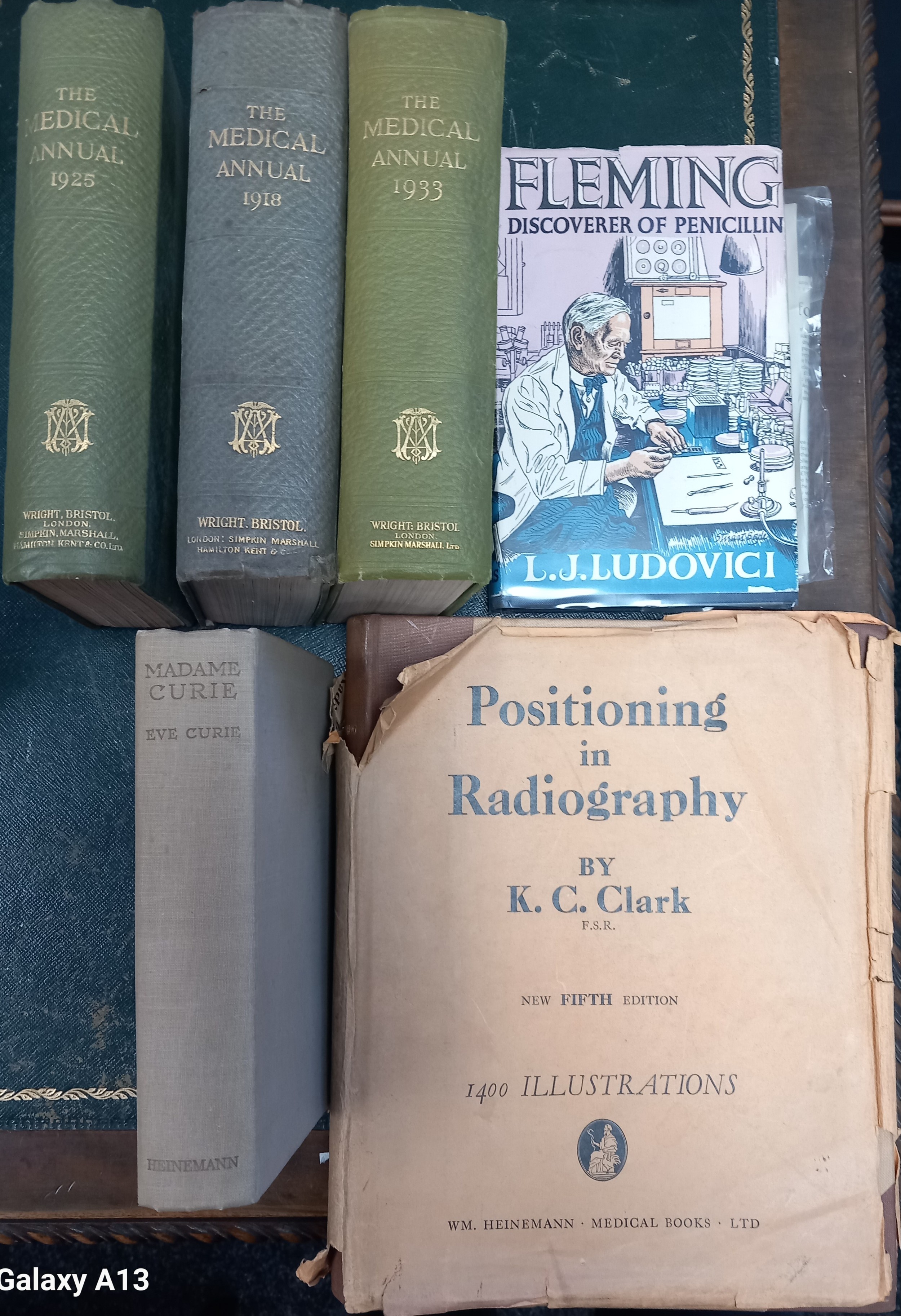 Several Medical Publications to Include Madame Curie By Eve Curie 1941. Set Of Three (The Medical
