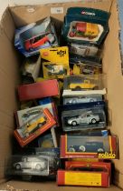 A box of mixed models; corgi BP van, solido model & others