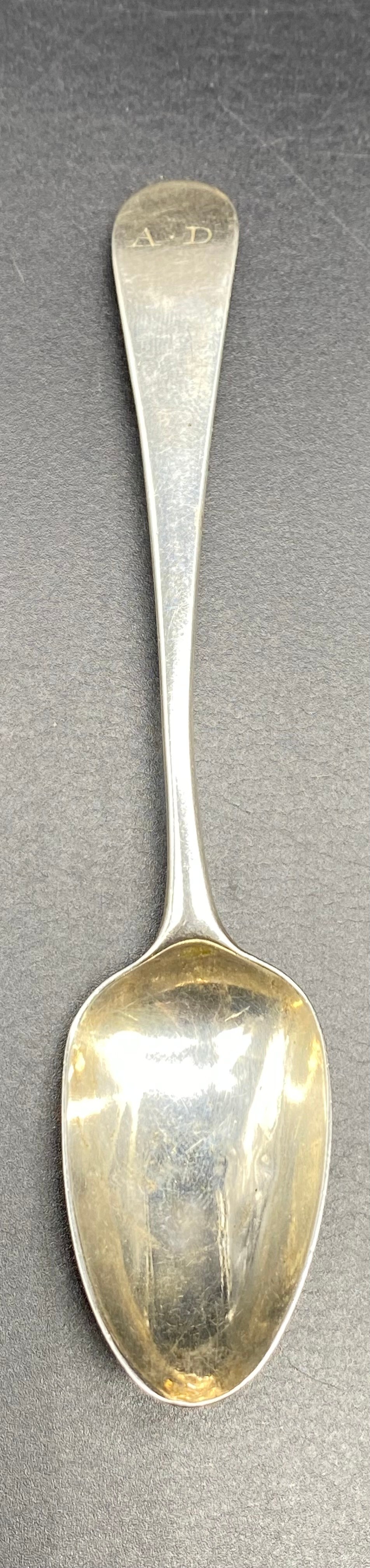 Provincial Scottish Georgian silver desert spoon dated 1820, maker initial AH [28.46] grams Georgian - Image 4 of 6