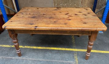Antique farm house pine kitchen table [157x93x79cm]