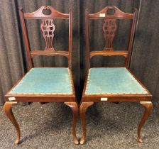 Pair of 19th century mahogany chairs