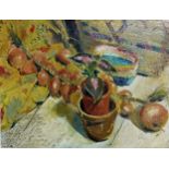 Noel Slaney RSW (1915-2000) Oil on canvas ''French Onions'', unsigned. [Frame 55x65cm] 0