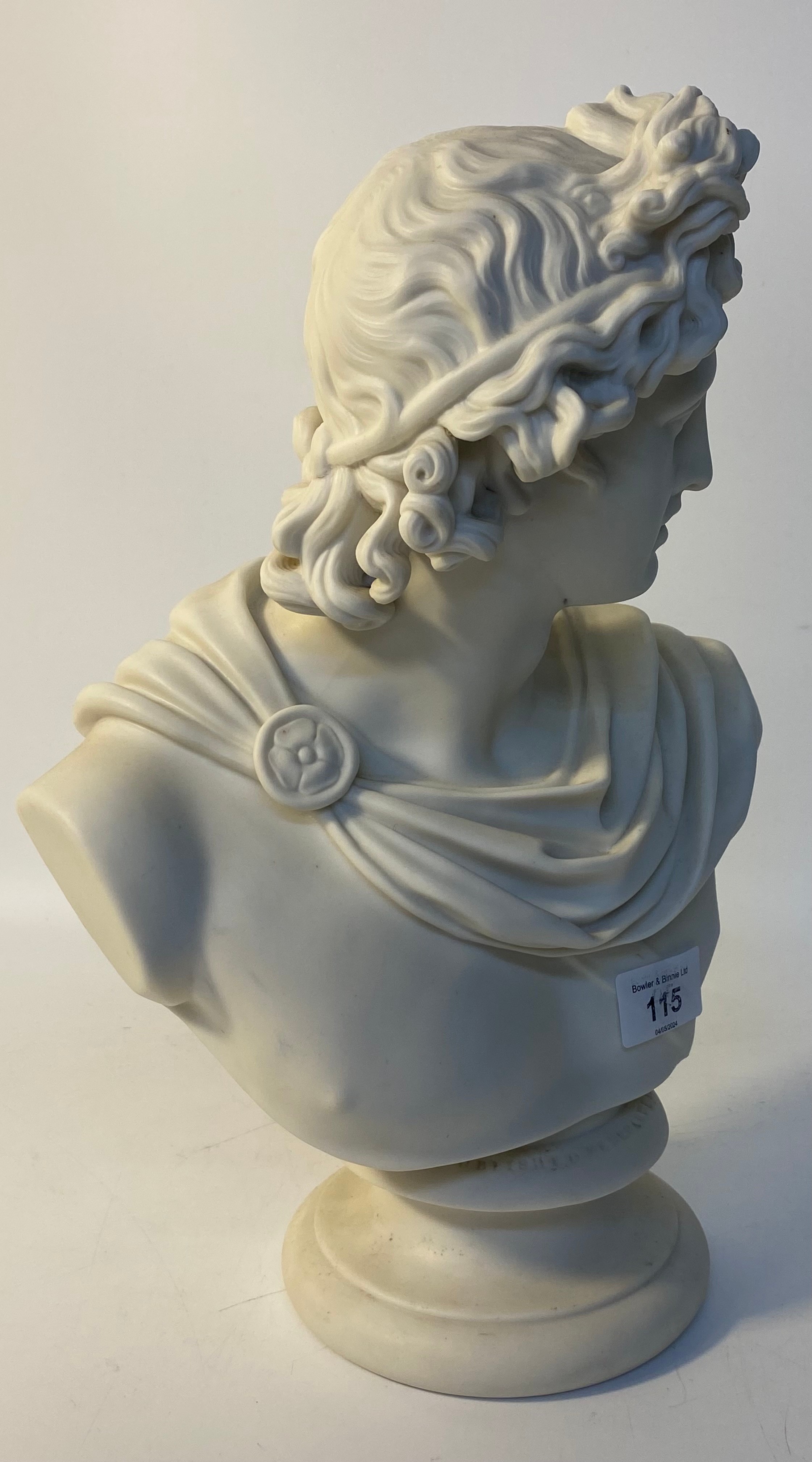 Parian Ware Bust Of Apollo by Delpech [23x35cm] - Image 5 of 5