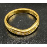 18ct yellow gold 9 stone diamond ring [sizeK1/2] [2.82grams]