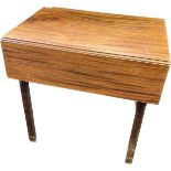 19th century mahogany Pembroke table, the rectangular top with twin drop leaf sides above a frieze