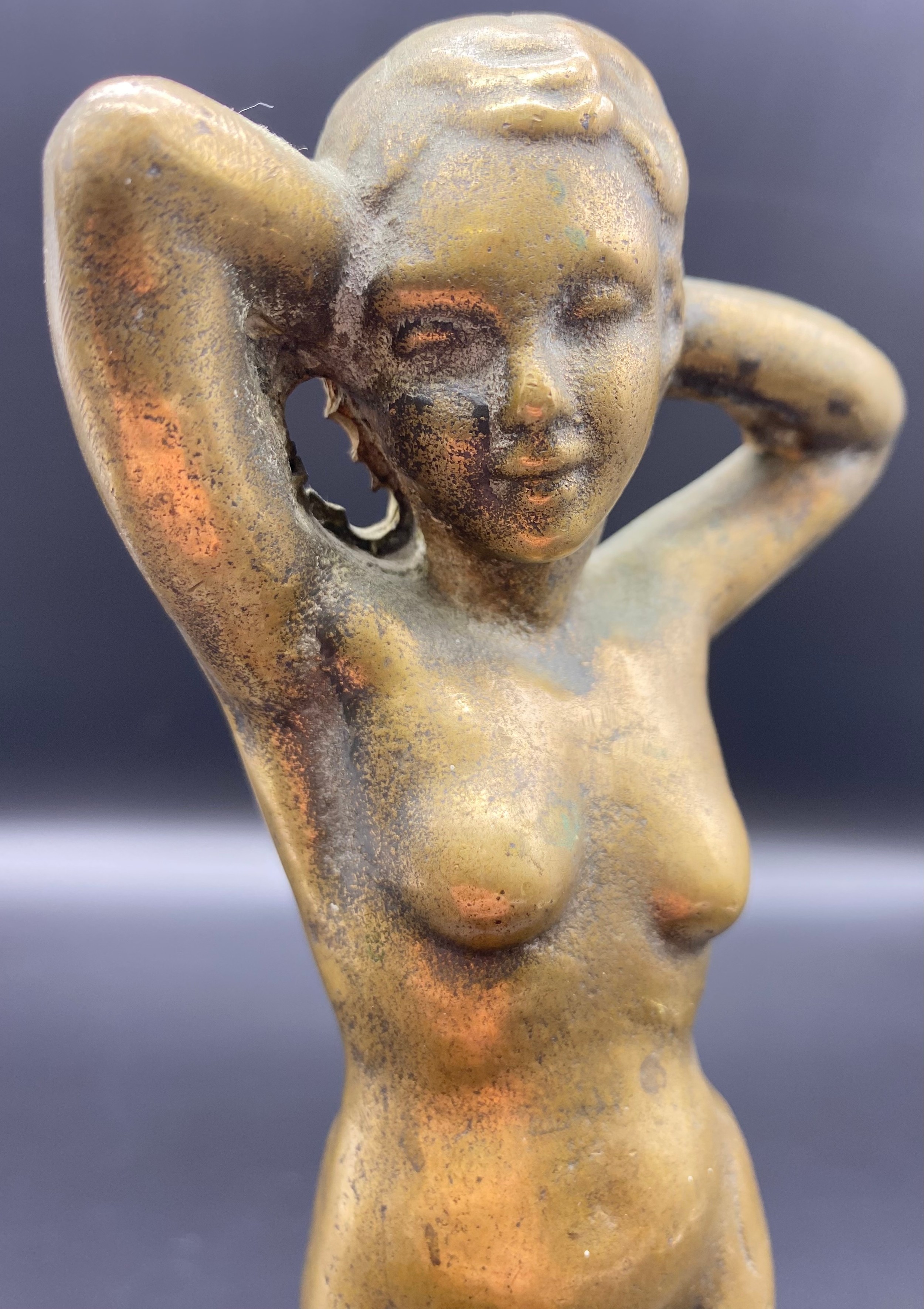 Art Deco bronze nude lady statue [27cm] - Image 6 of 6