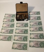 The Royal bank of Scotland fifteen one pound notes dated January 1984 together with a selection of