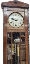 1930's oak long cased clock