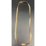 9k Italy hallmarked two tone necklace [3.96] grams