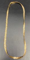 9k Italy hallmarked two tone necklace [3.96] grams