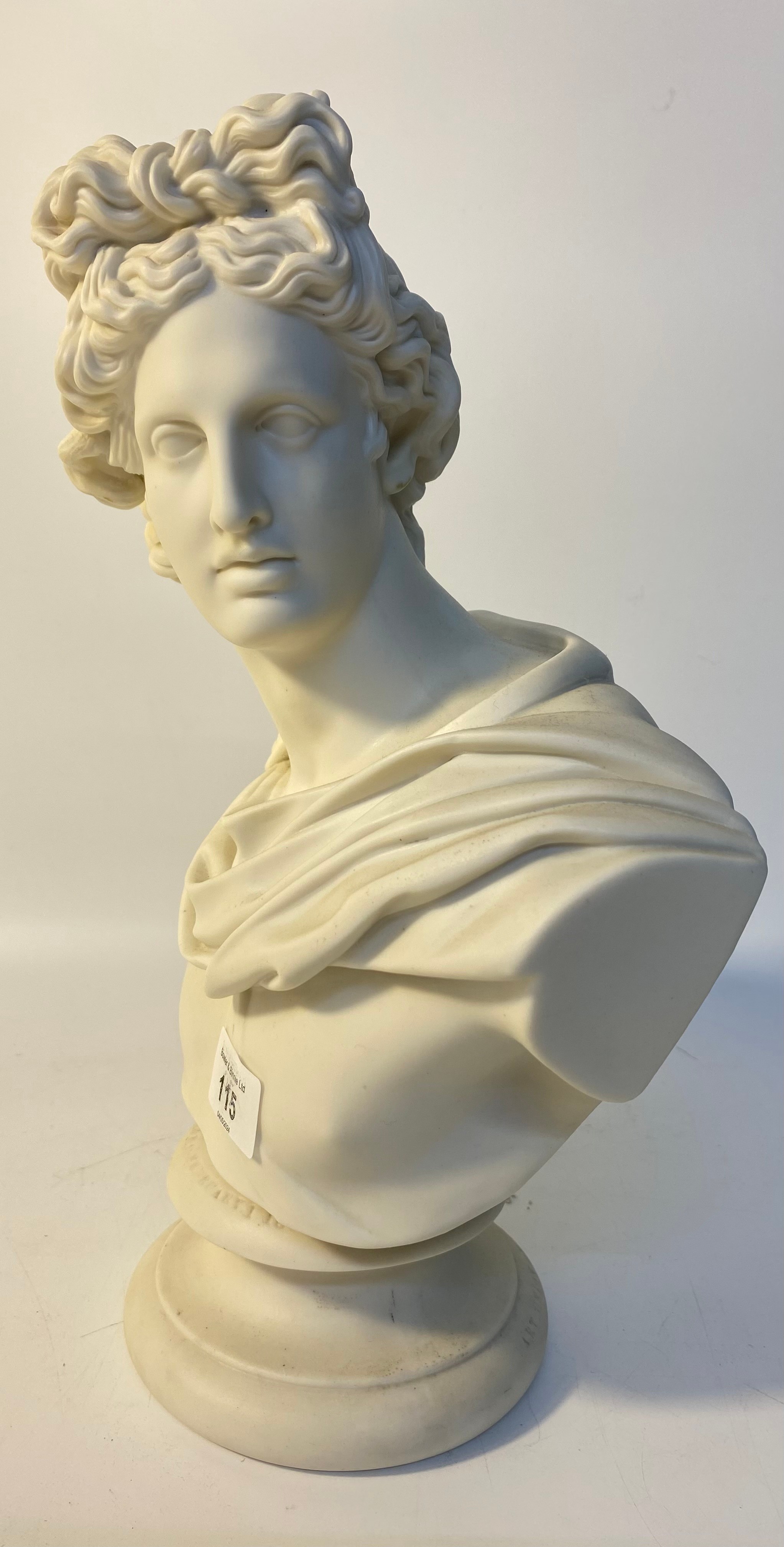 Parian Ware Bust Of Apollo by Delpech [23x35cm] - Image 2 of 5