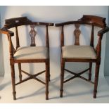 Pair of 19th century corner chairs