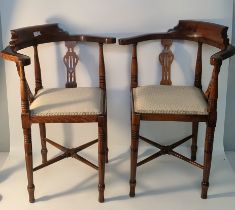 Pair of 19th century corner chairs