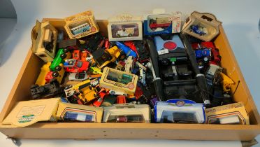 A selection of playworn cars & batman mobile