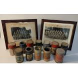 Twelve antique phonograph cylinders by Edison Amberol records along with 2 Scottish platoon squadron