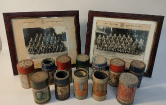 Twelve antique phonograph cylinders by Edison Amberol records along with 2 Scottish platoon squadron